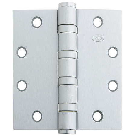 IVES Ball Bearing Butt Hinge, 5" x 4-1/2", Square, 652, NRP, Heavy 5BB1HW 5.0X4.5 652 NRP